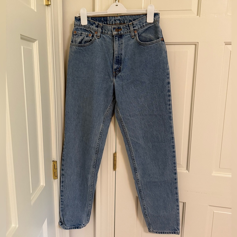 Vintage 90s Levis 550 Relaxed Fit Tapered Leg Jeans Size 28 Made in USA